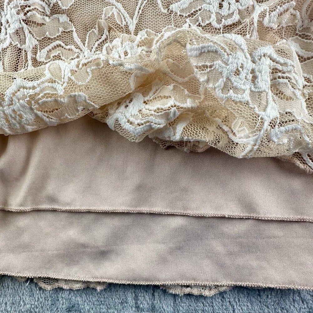 DressBarn Lace Overlay Blouse Women’s 3X Pink Short Sleeve Wedding *Made in USA* - Picture 7 of 11